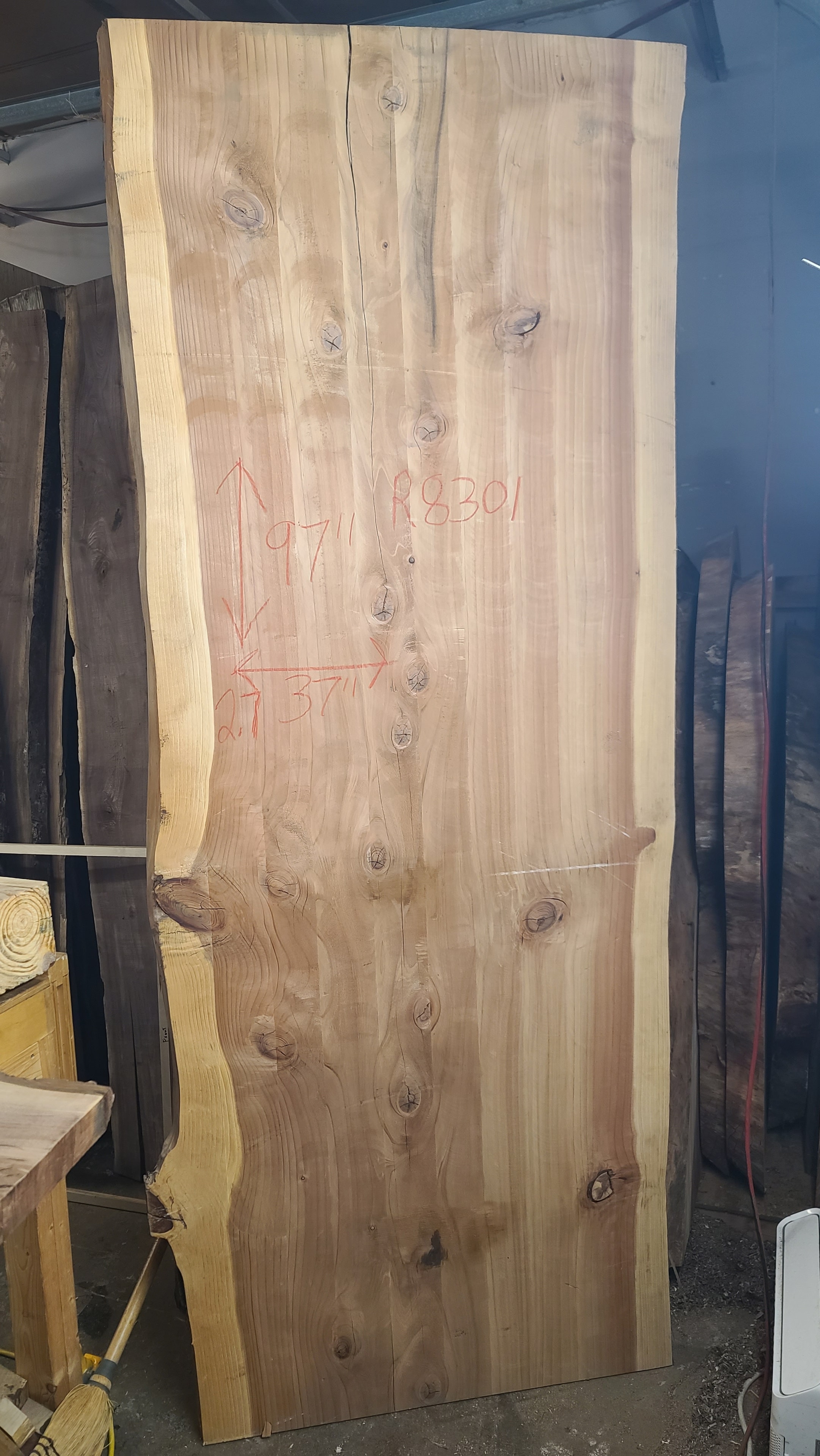 Redwood slab